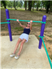 Woman Using Strength and Stretch Bar