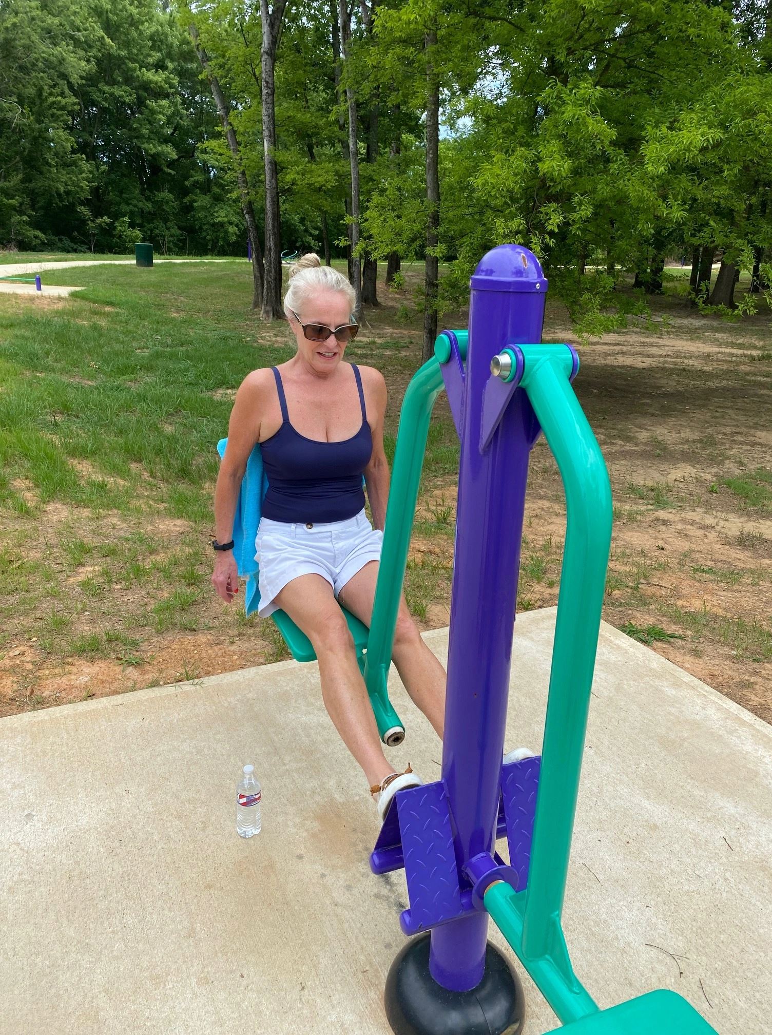 Woman on Leg Press Equipment