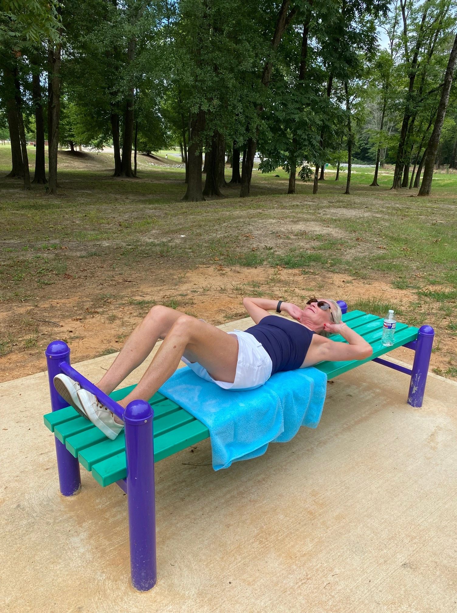 Woman Using Sit Up Bench